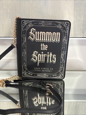 Black 'Summon the Spirits' Shoulder Bag